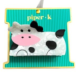 Piper K Large Moo Farm Cow Claw Hair Clip New With Tags